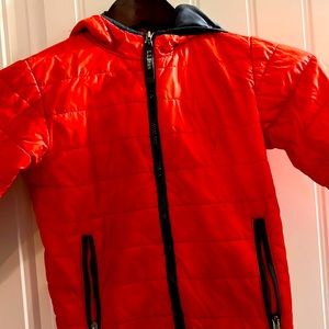 Kids ll bean puffer jacket red/orange